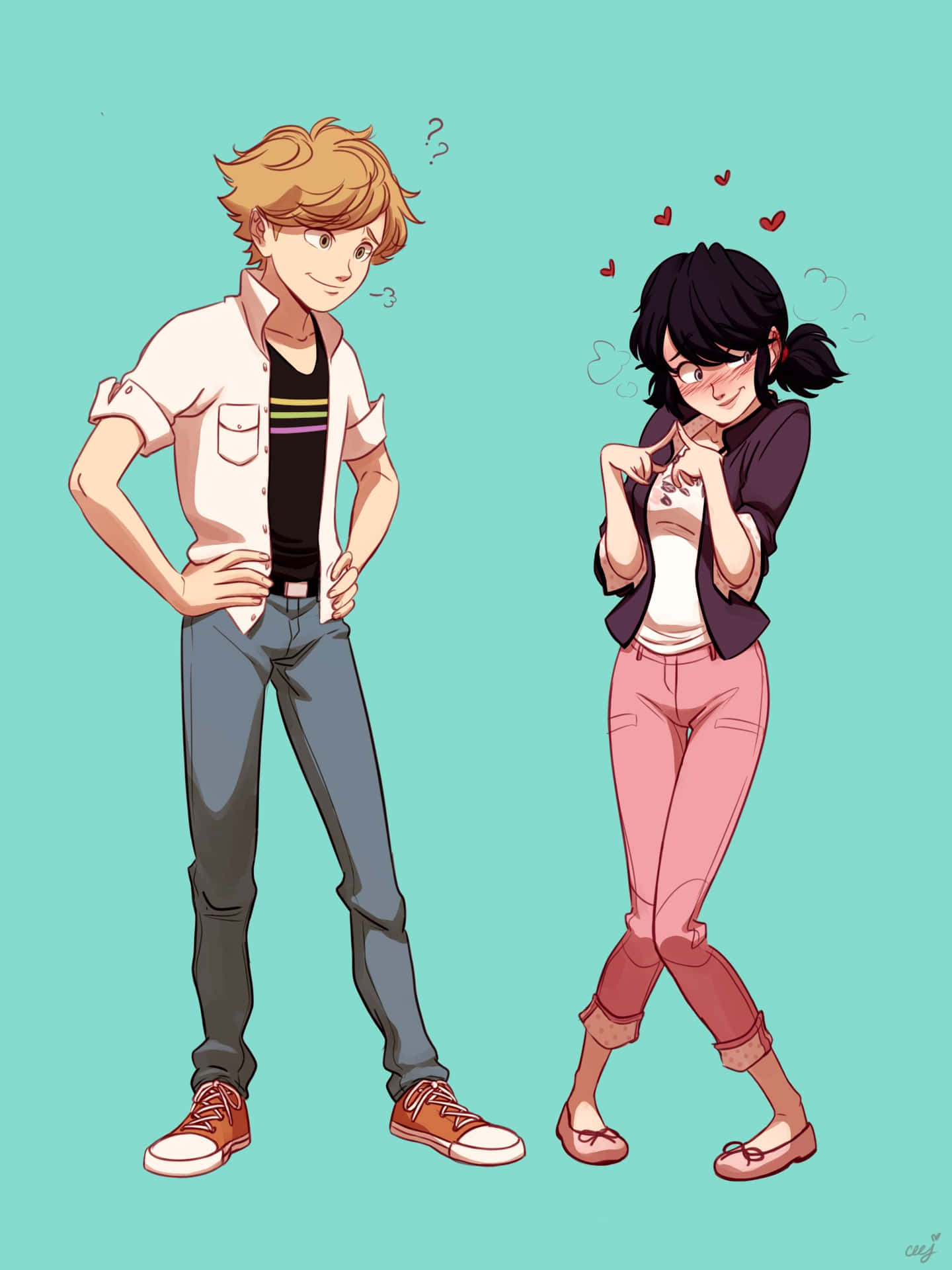 Marinetteand Adrien Casual Stance