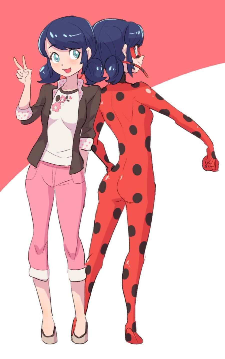 Marinetteand Ladybug Dual Identity Art