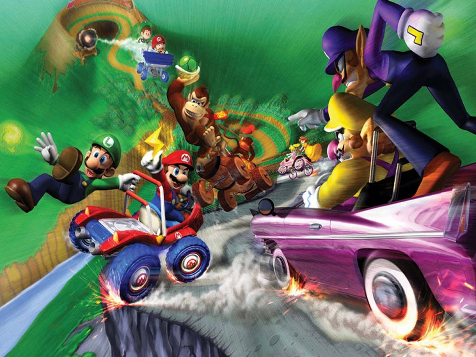 Mario Kart Characters Background