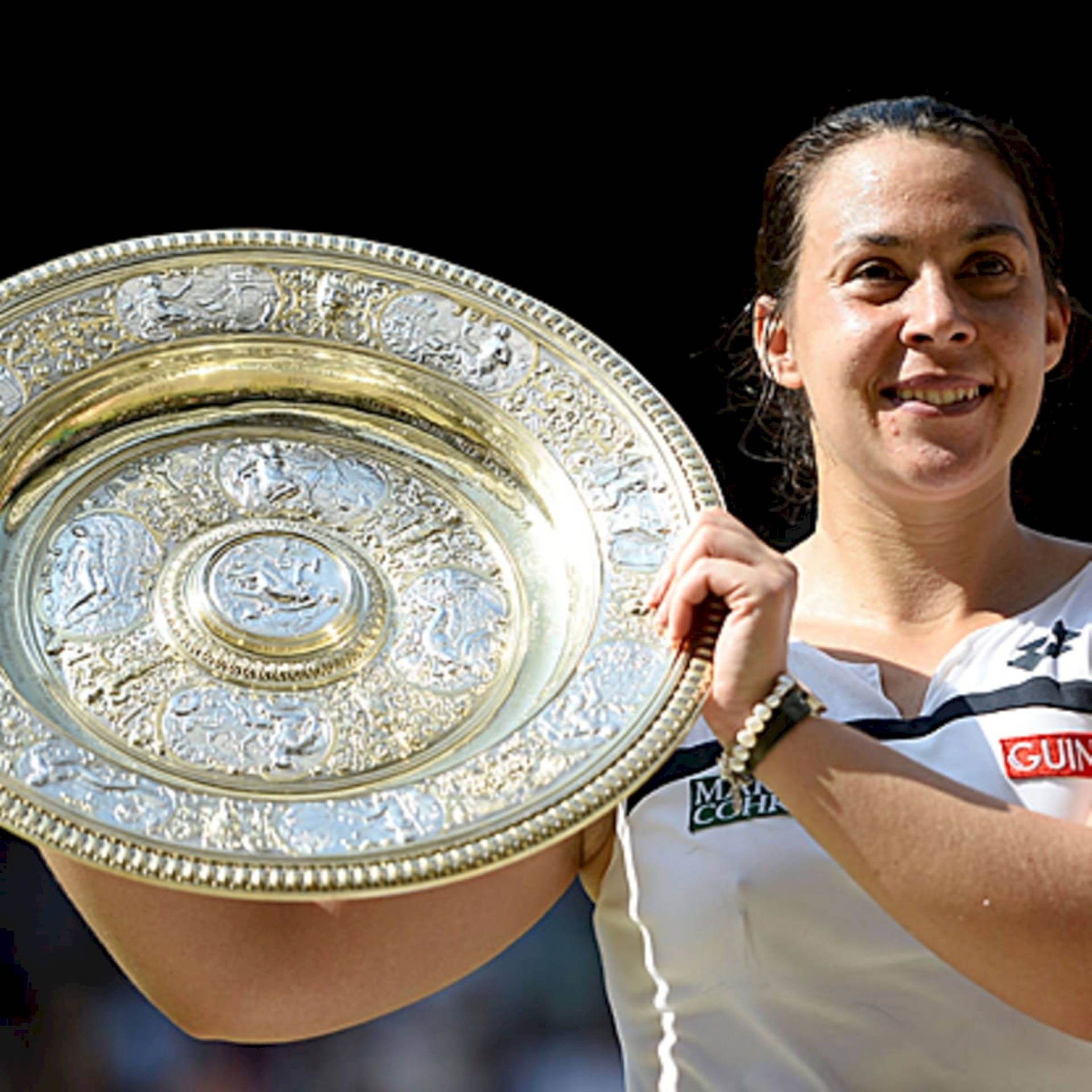 Marion Bartoli Holding Up Trophy