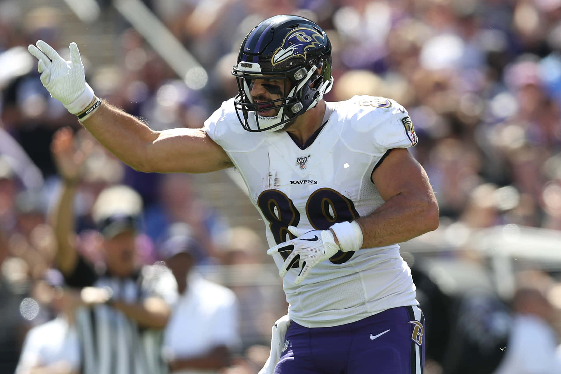 Mark Andrews Celebration In A Game Background