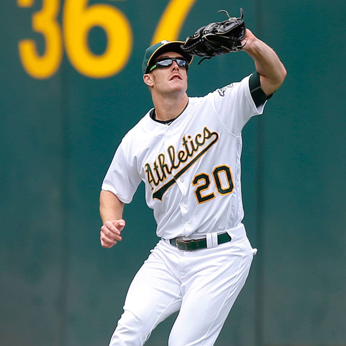 Mark Canha Catching A Ball