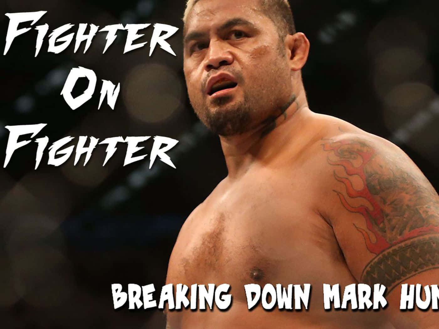 Mark Hunt Fighter On Fight Background