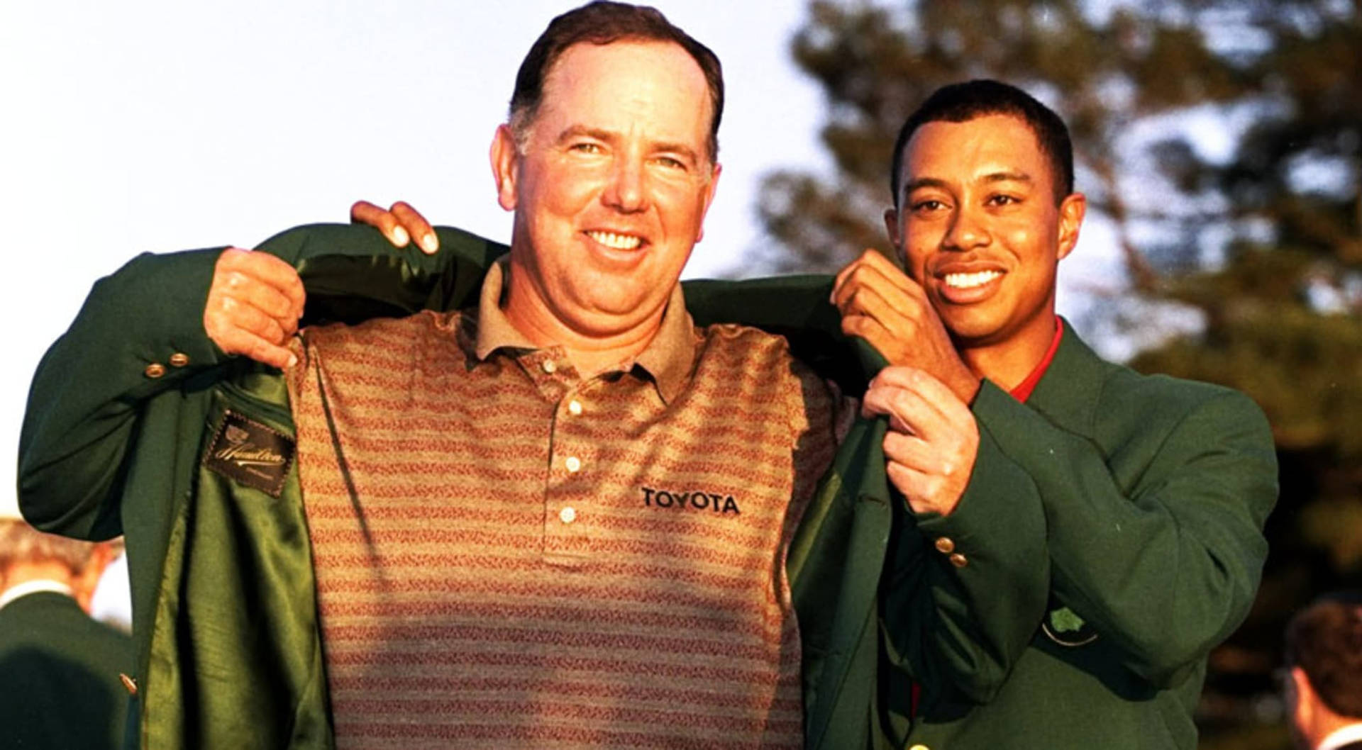 Mark O'meara Tiger Woods Green Jacket Background