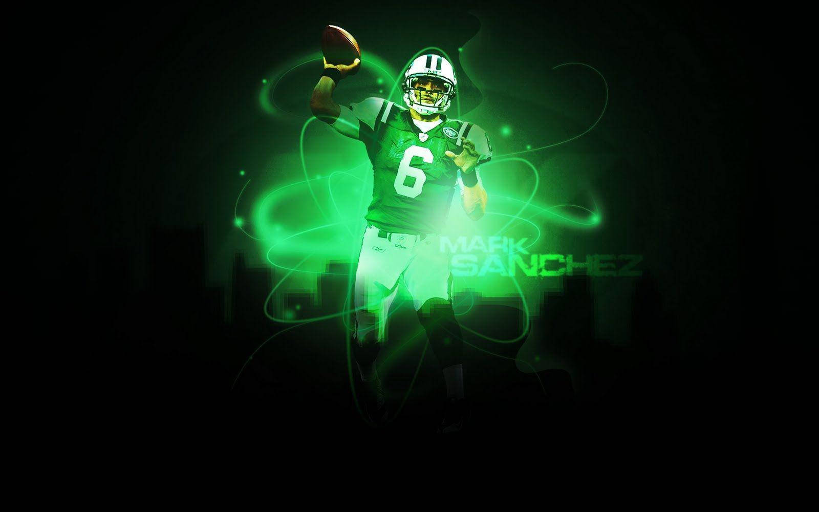 Mark Sanchez Of New York Jets In Action Background