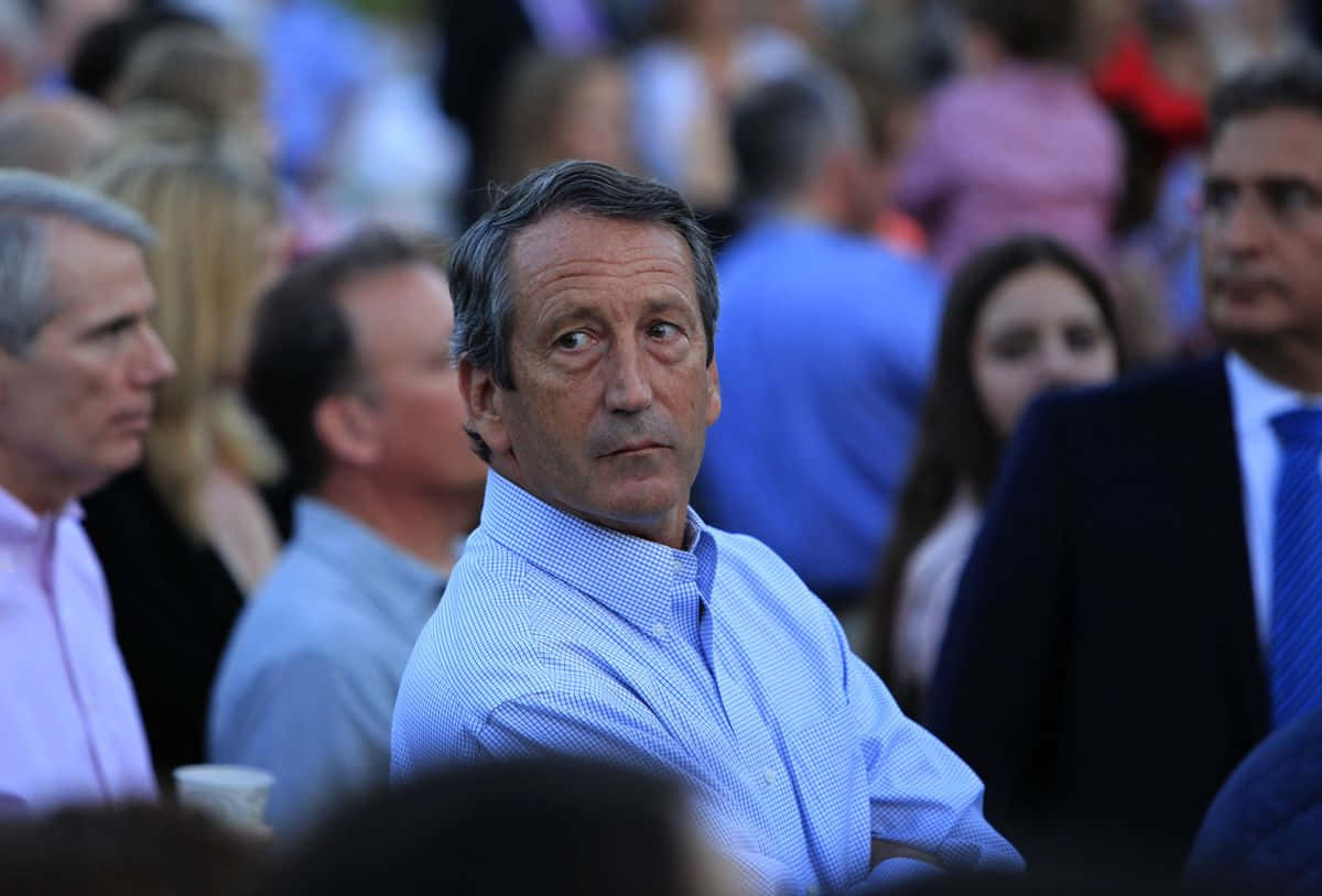 Mark Sanford In Crowd Background