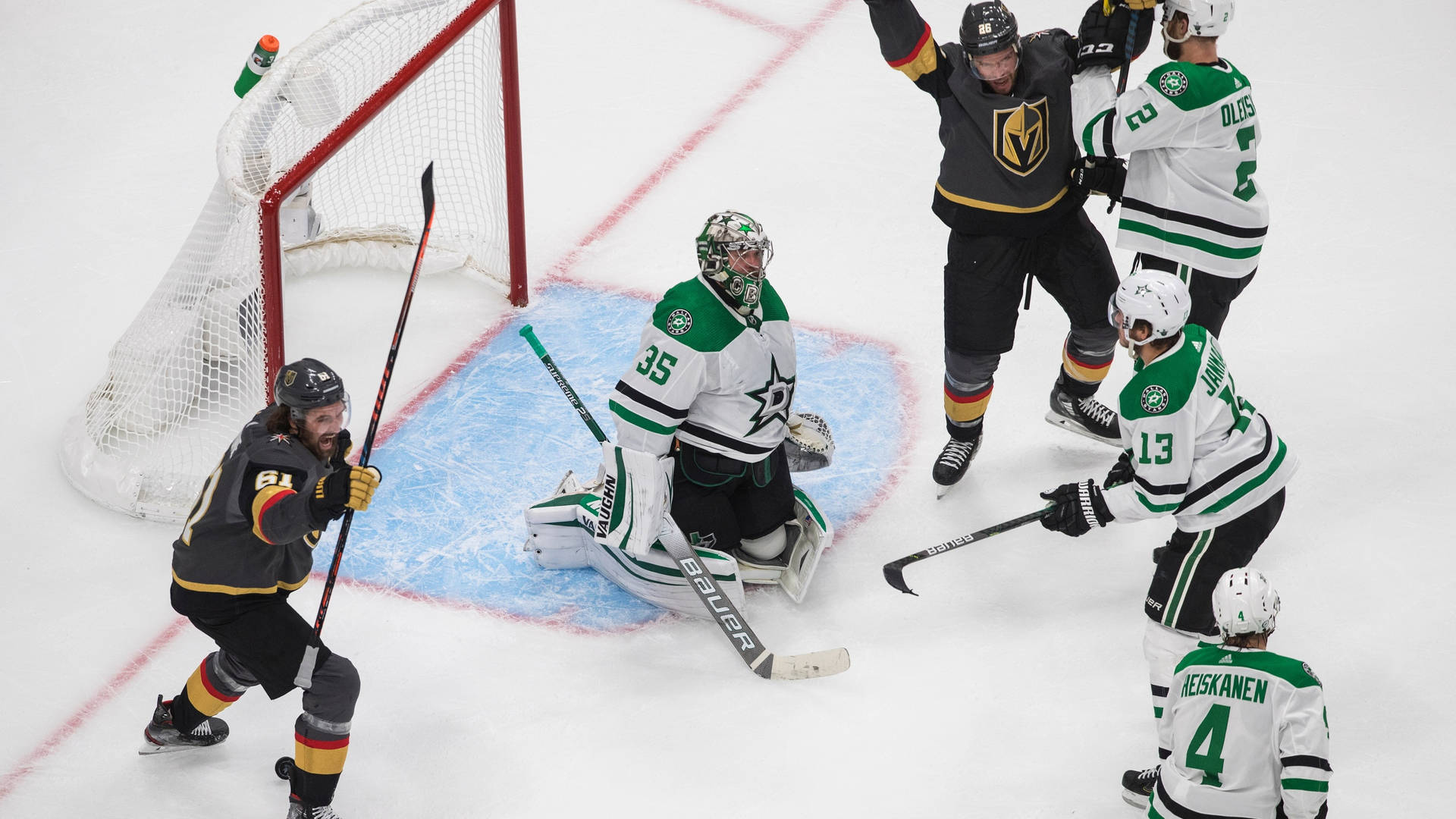 Mark Stone Of Vegas Golden Knights In Action Against Dallas Stars Background