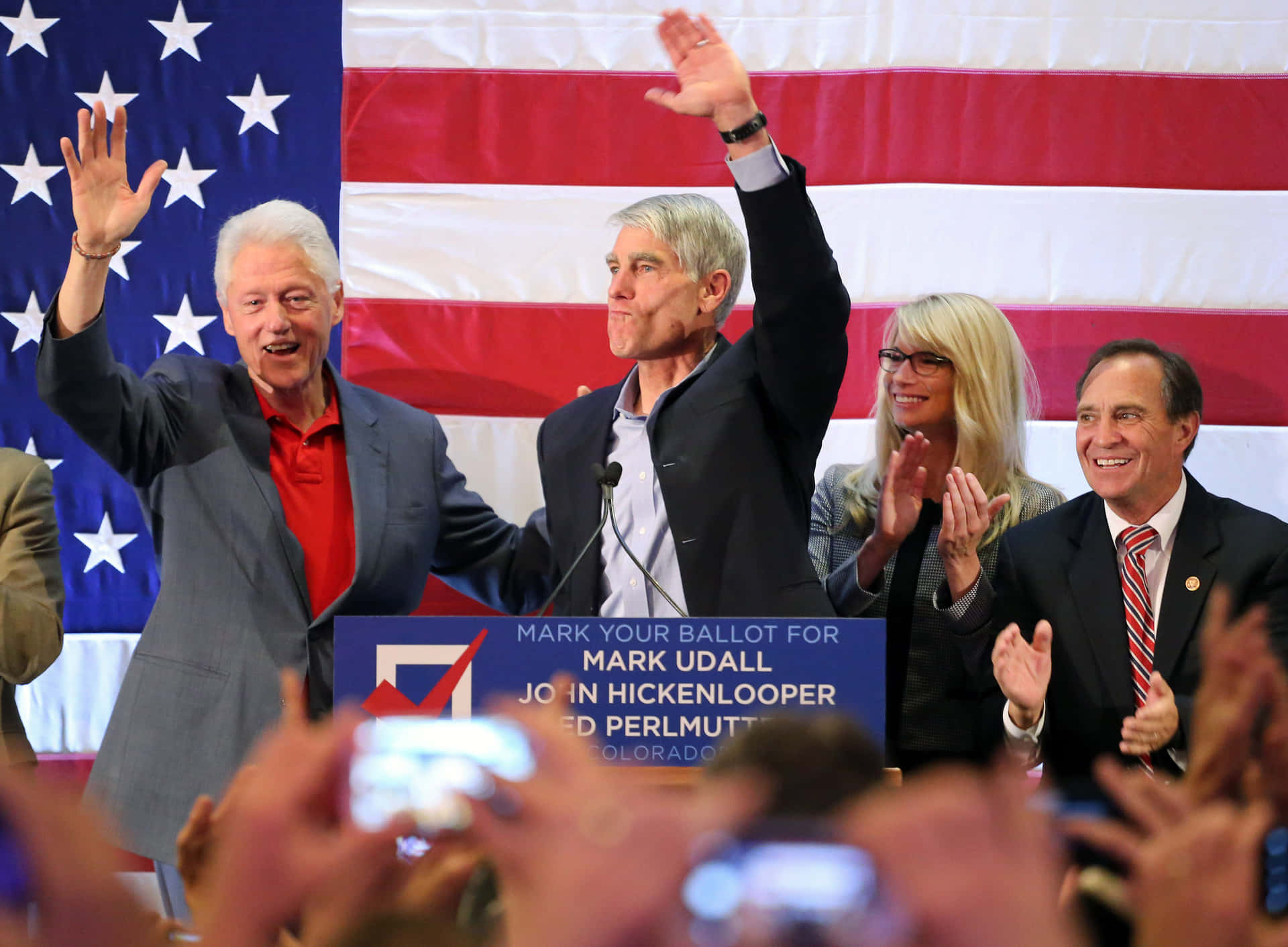 Mark Udall Waving Background