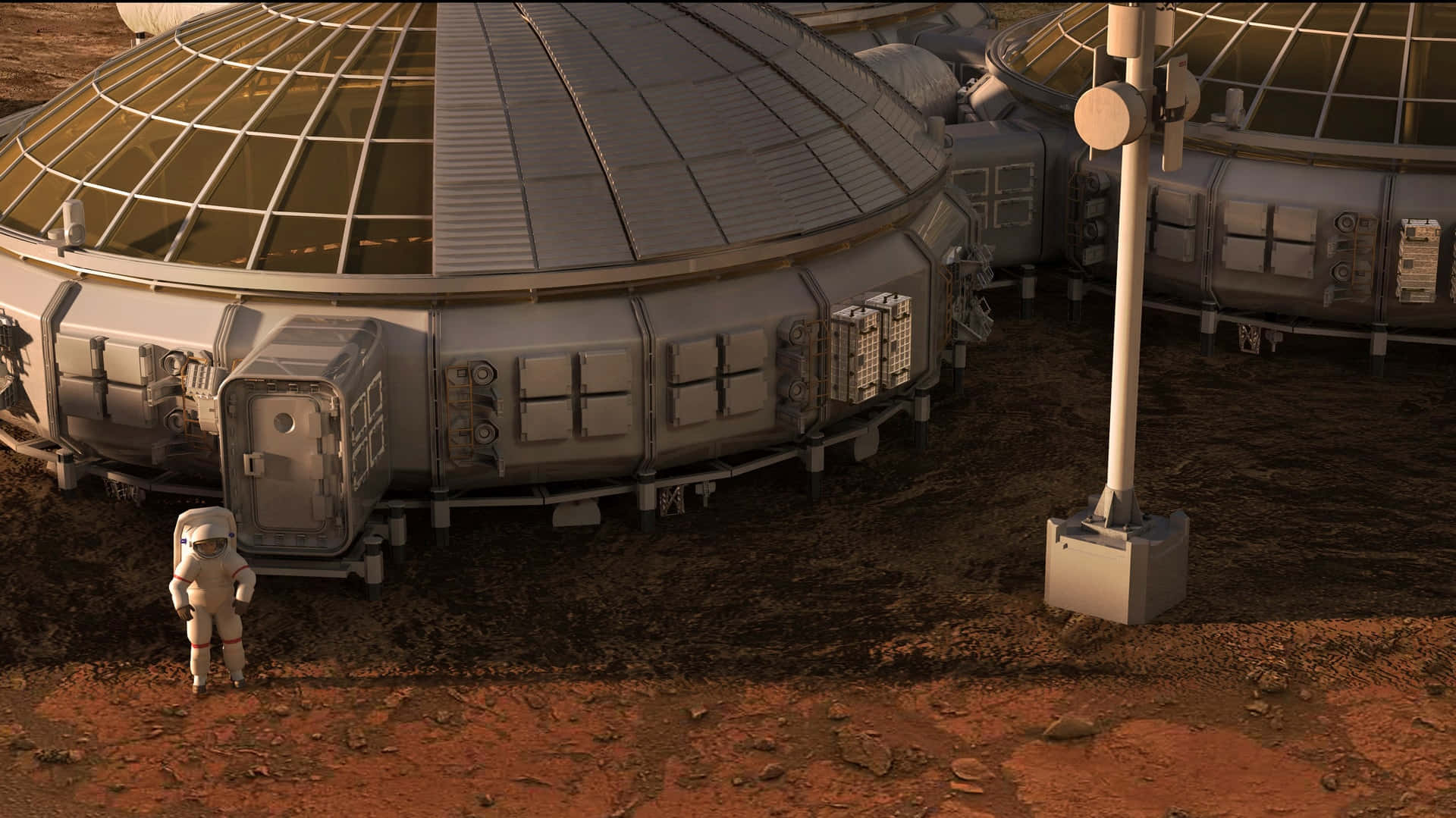 Mark Watney On Mars - The Martian Movie Background