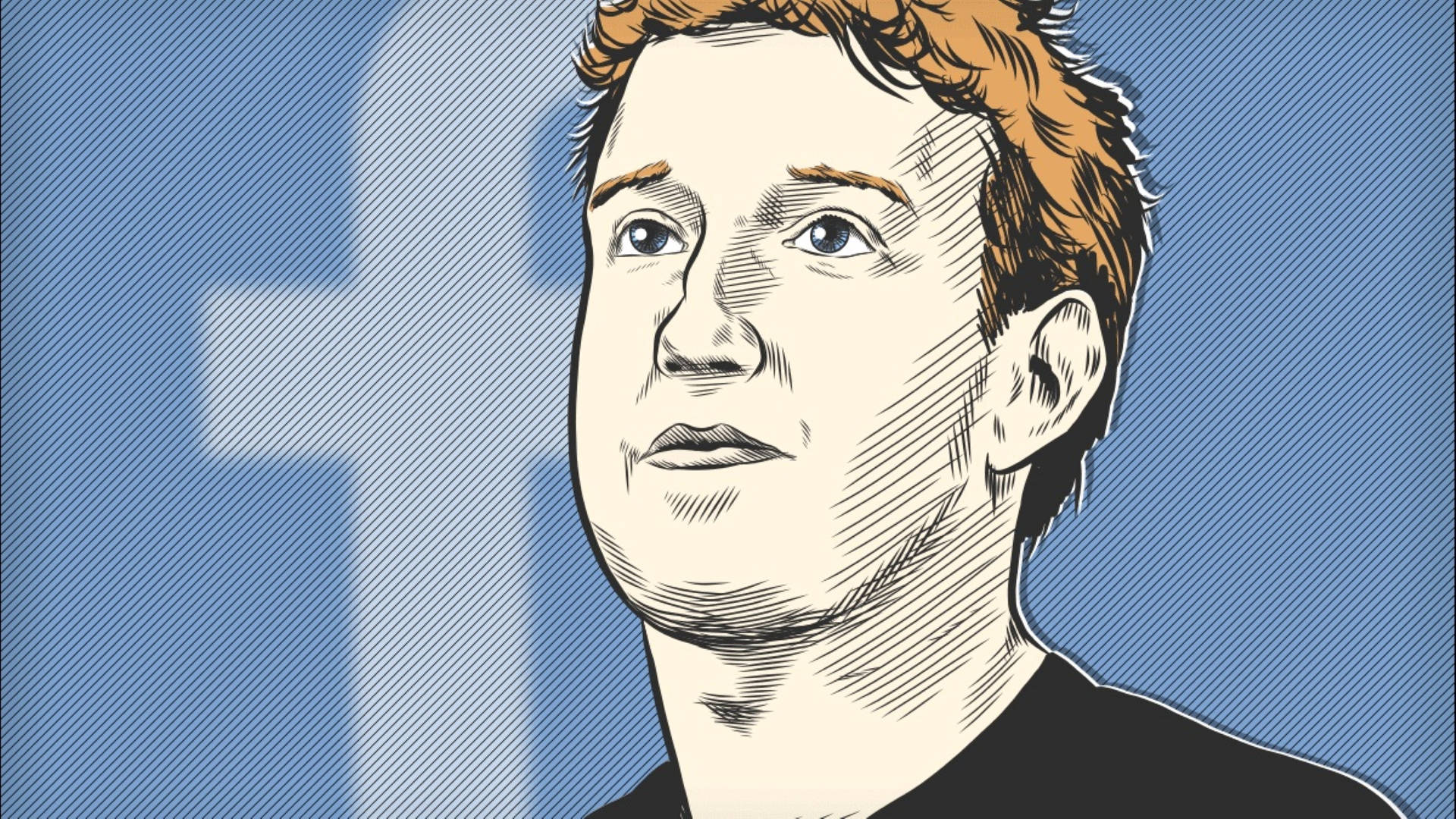 Mark Zuckerberg Caricature Background
