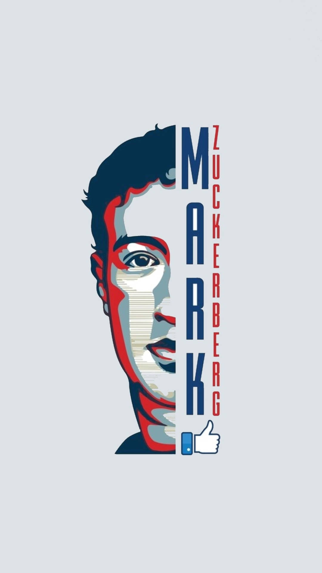 Mark Zuckerberg Face Pop Art Background