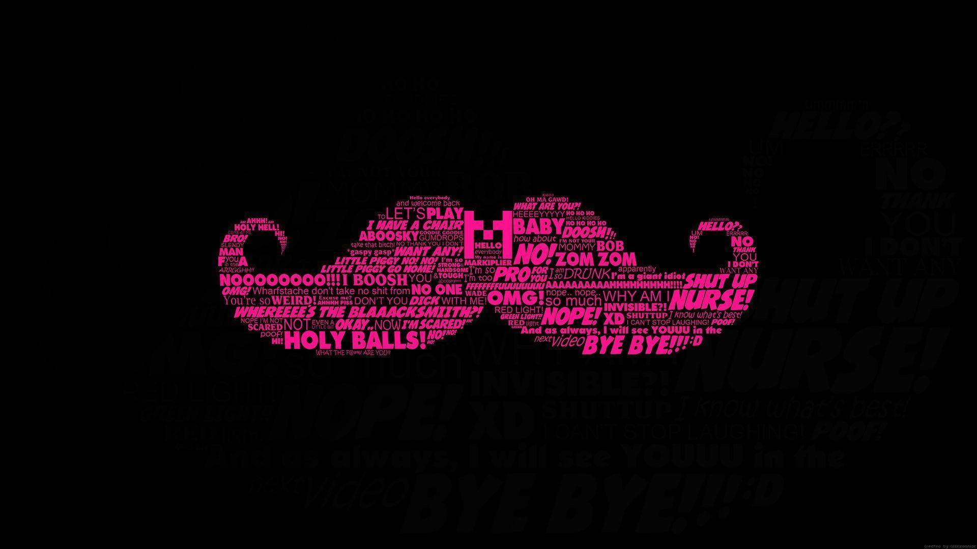 Markiplier Pink Moustache Background