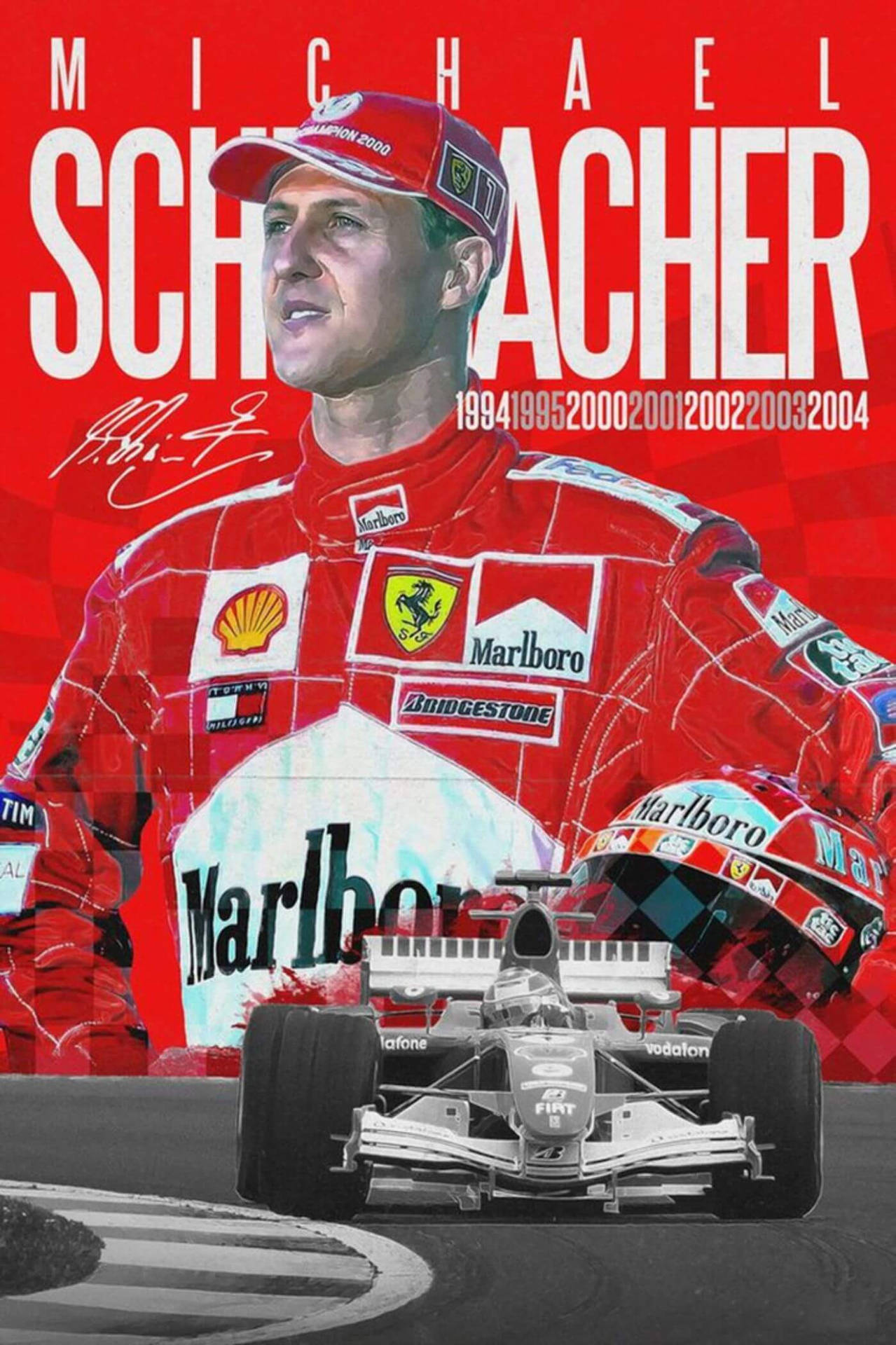 Marlboro Suit Michael Schumacher Phone Background