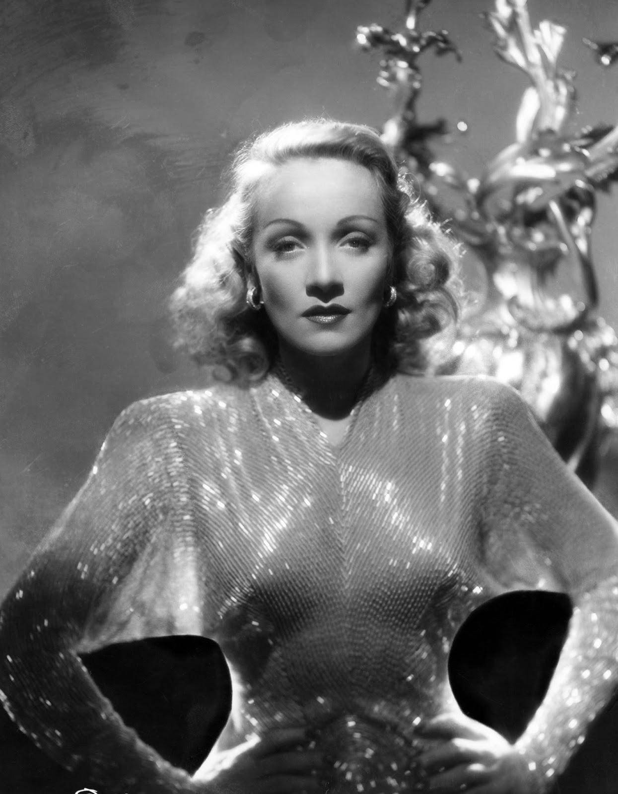 Marlene Dietrich Shiny Dress Background