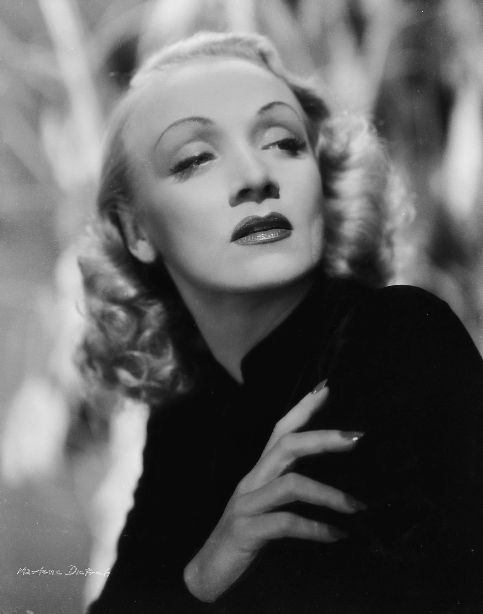 Marlene Dietrich Sultry Pose Background