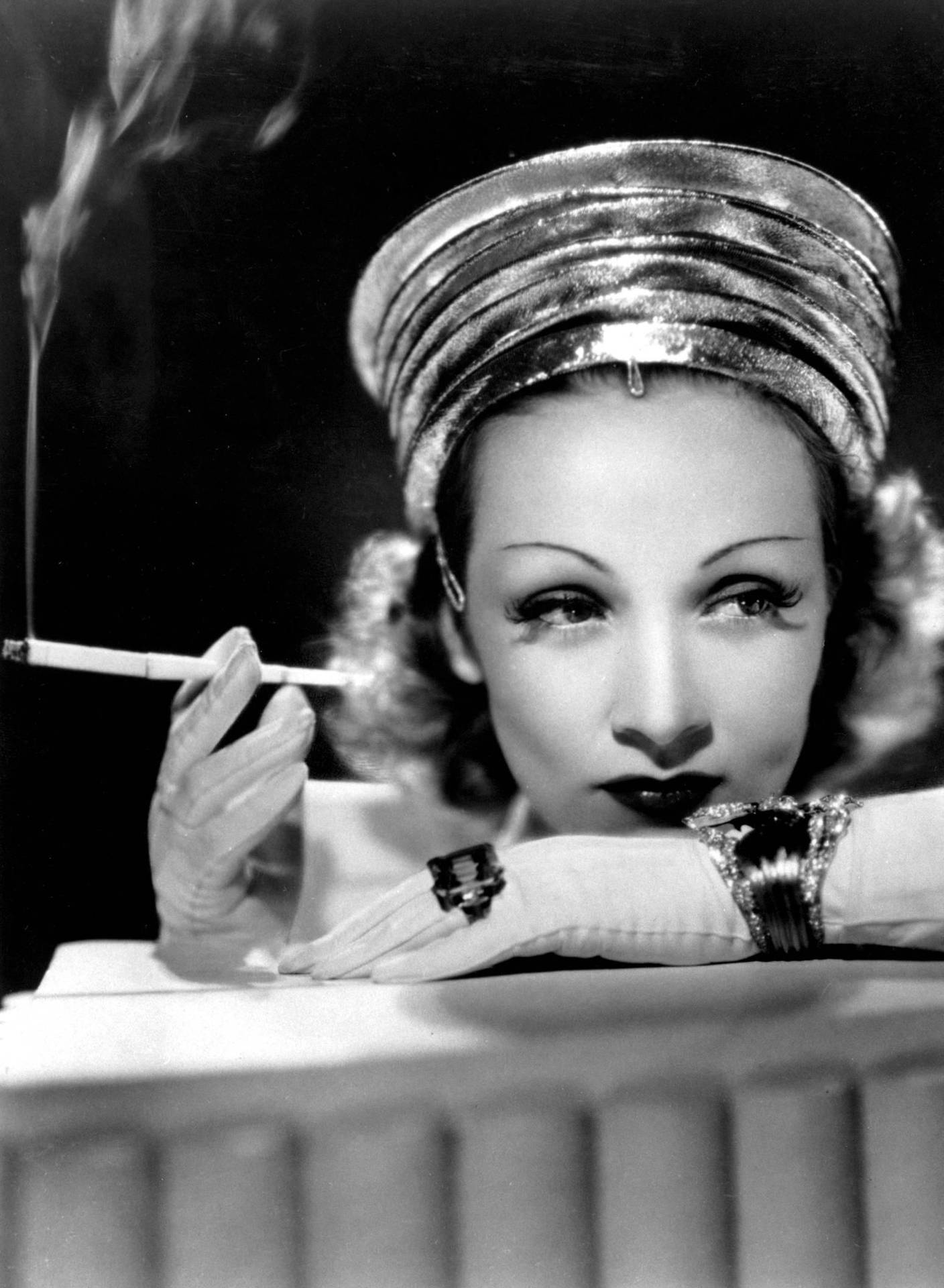 Marlene Dietrich Wearing Huge Hat