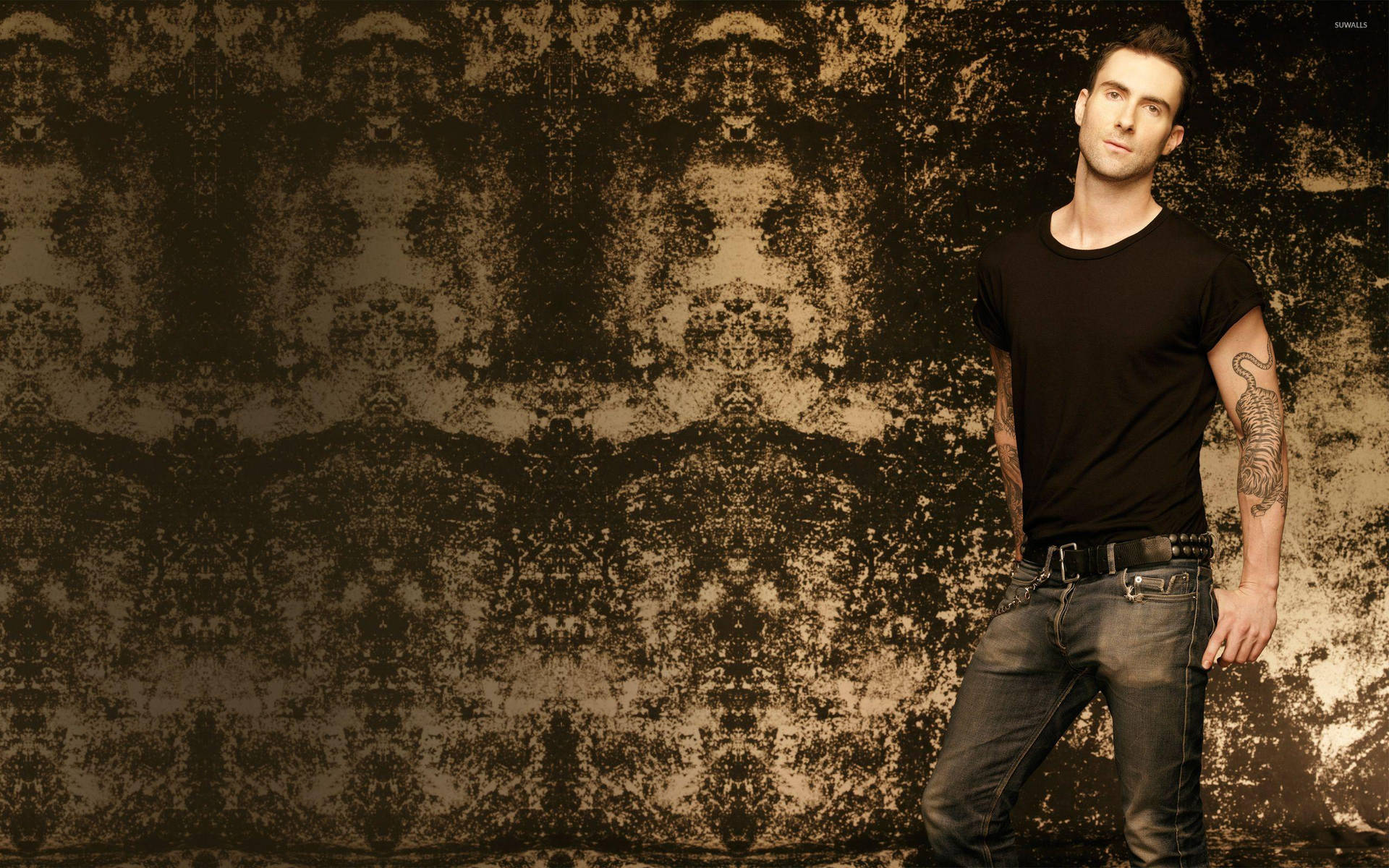 Maroon 5 Adam Levine Black Shirt