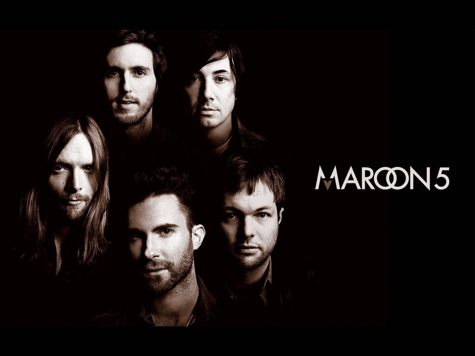Maroon 5 Black Background Faces Background