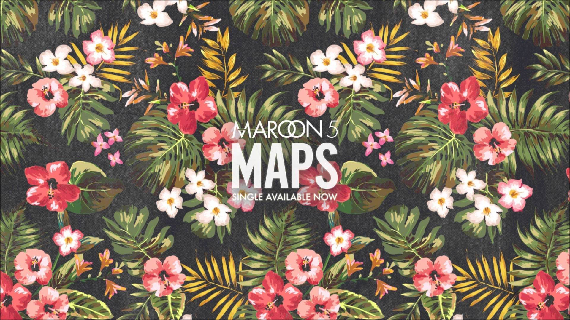 Maroon 5 Flowers Leaves Maps Background