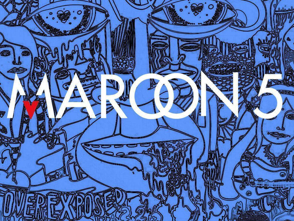 Maroon 5 Overexposed Blue Artwork Background