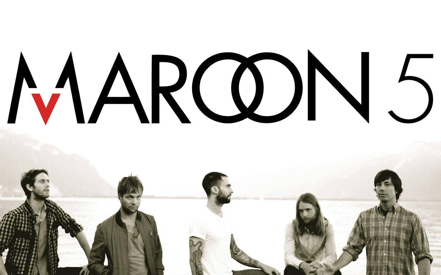 Maroon 5 Red V Sepia Background