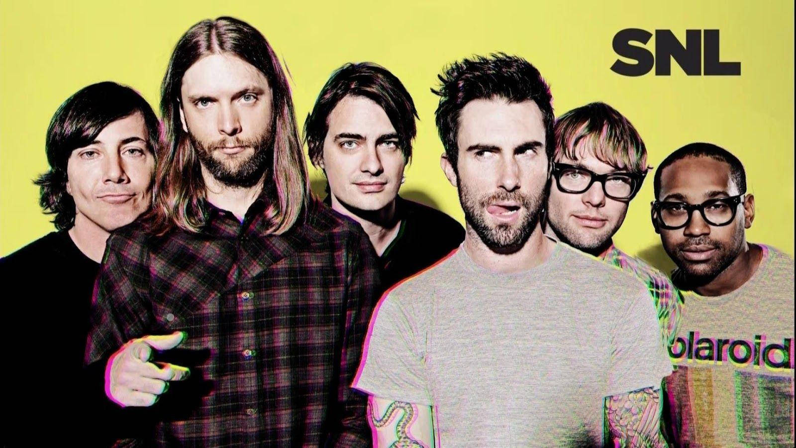 Maroon 5 Snl Yellow Background