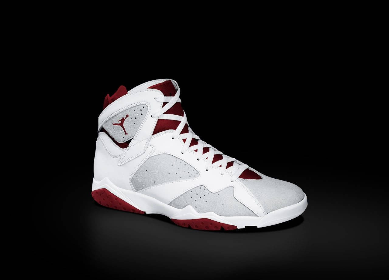 Maroon Air Jordan Shoes Background