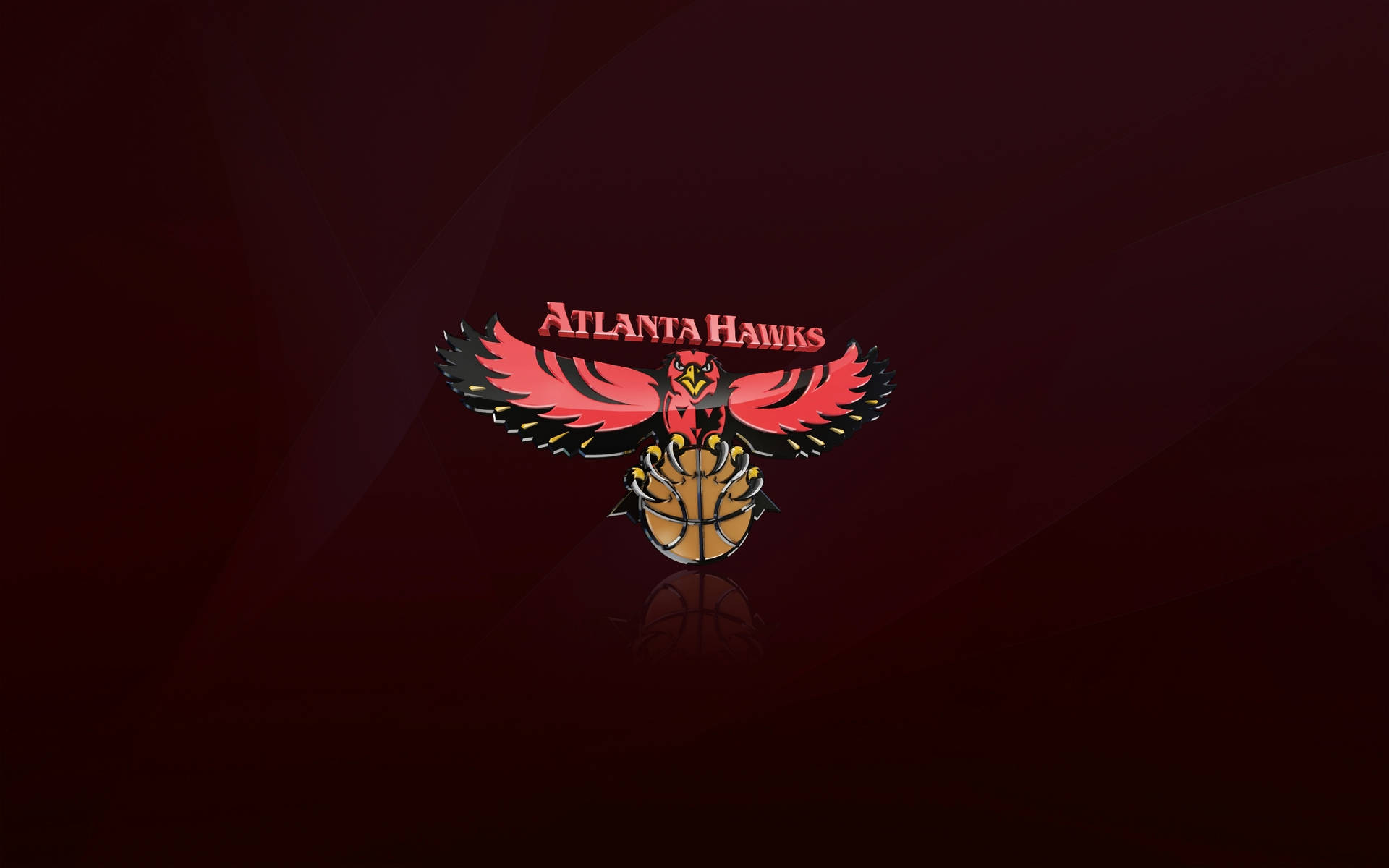 Maroon Atlanta Hawks Logo Background