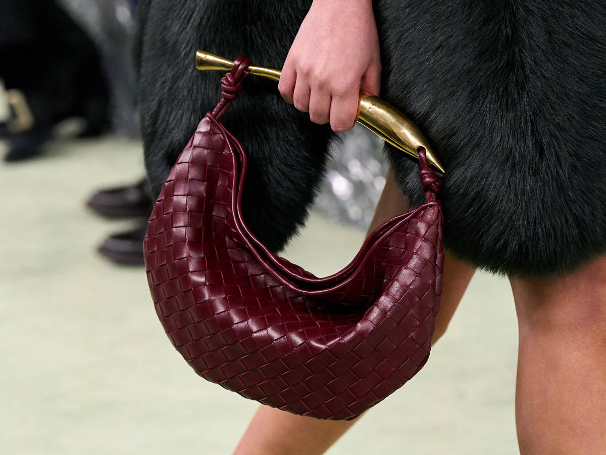 Maroon Bottega Veneta Bag Background