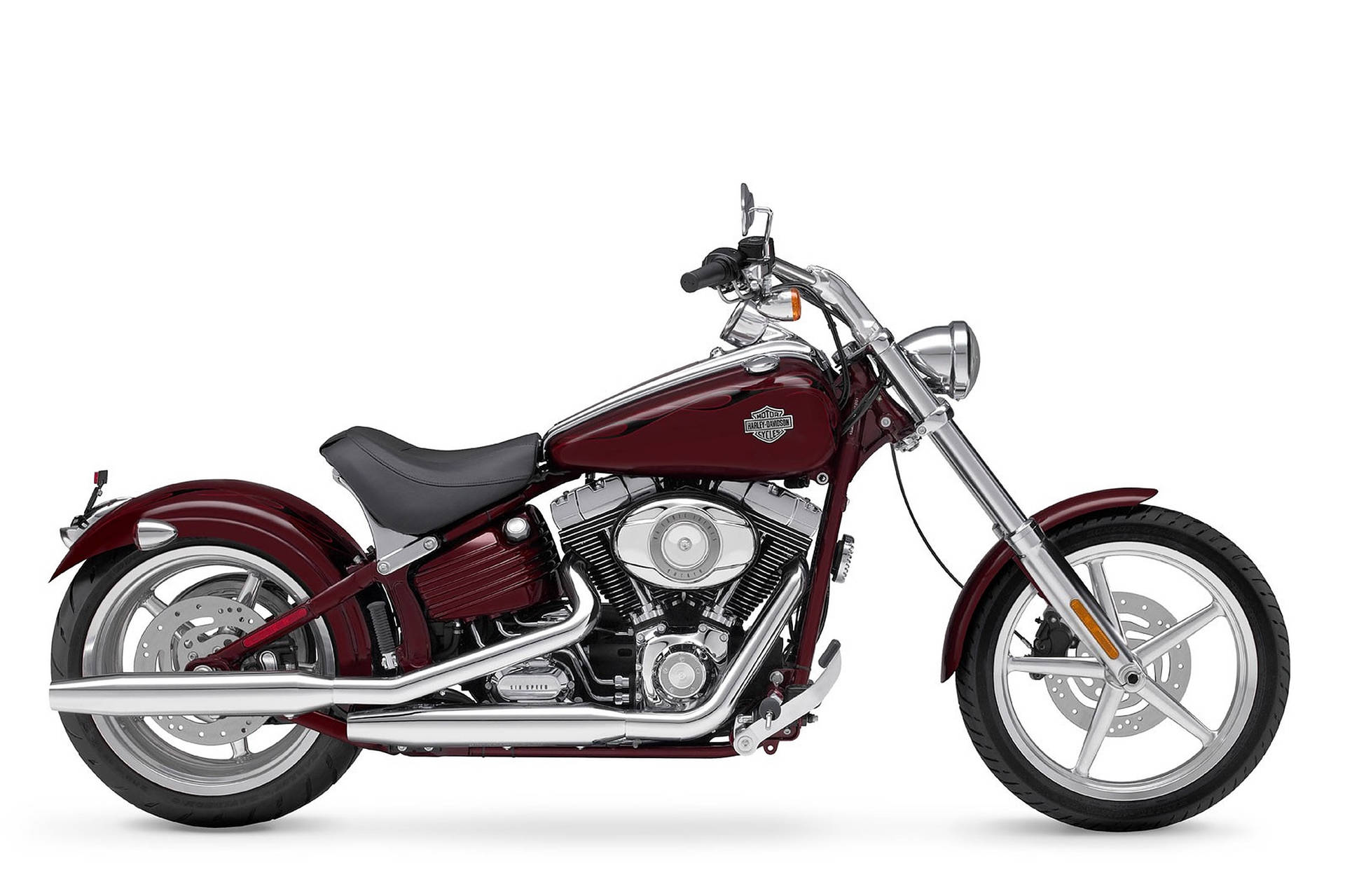 Maroon Chopper Motorcycle Background