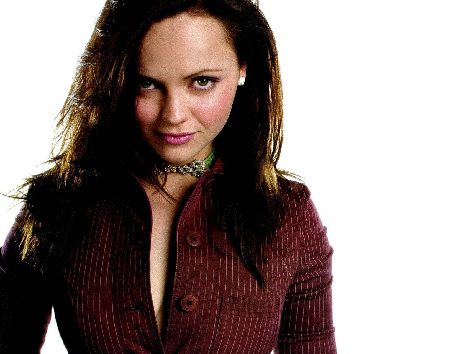 Maroon Top Christina Ricci Background