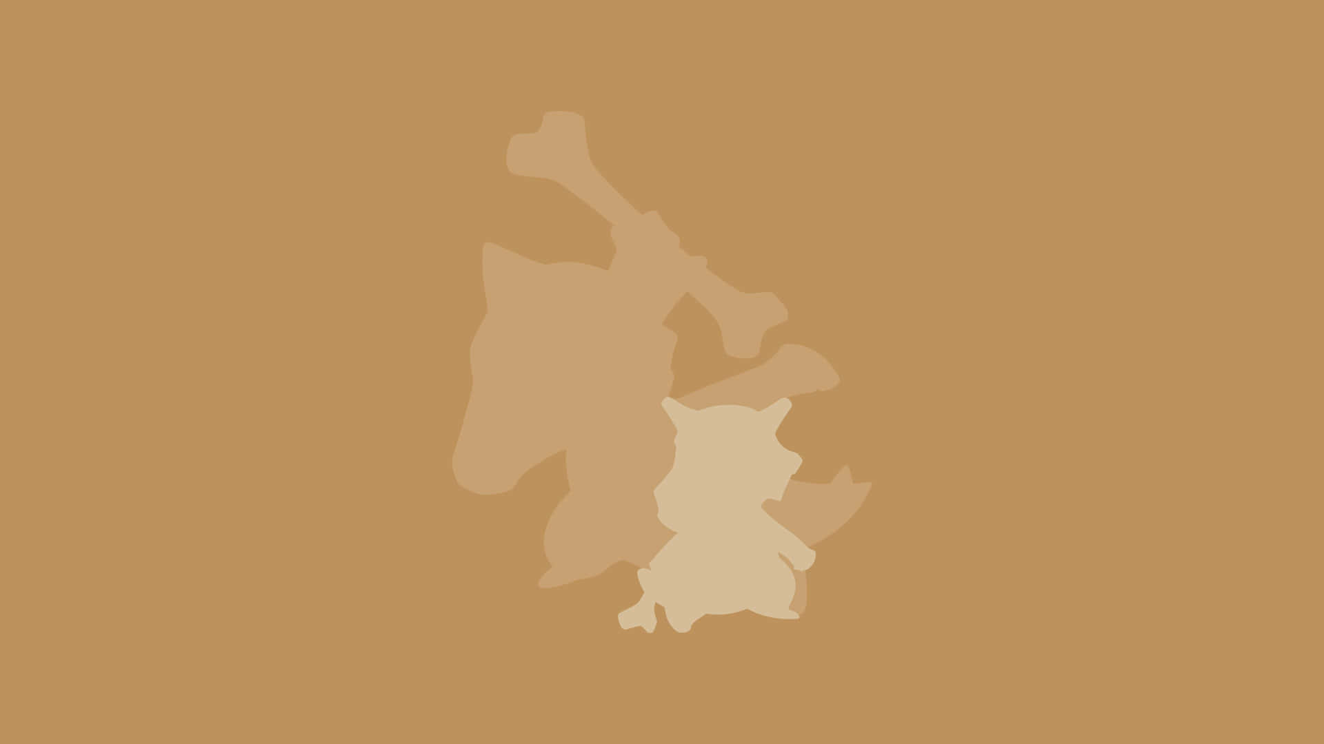 Marowak And Cubone Minimalist Background