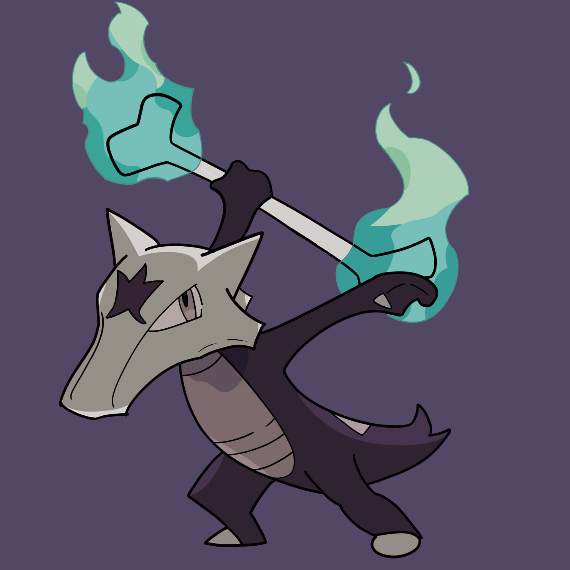 Marowak Holding Lightning Rod