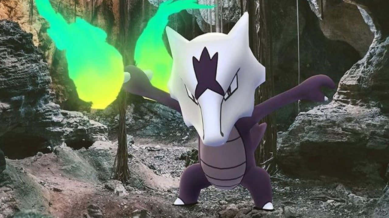 Marowak In Ultrarealistic Background