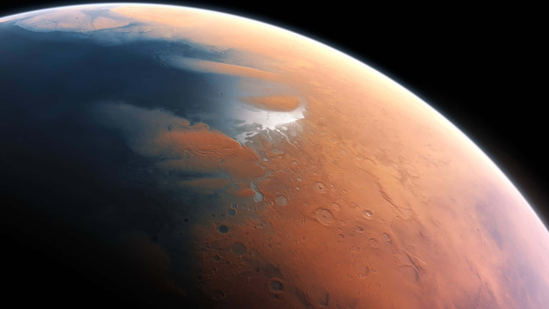 Mars Is Seen From Space Background