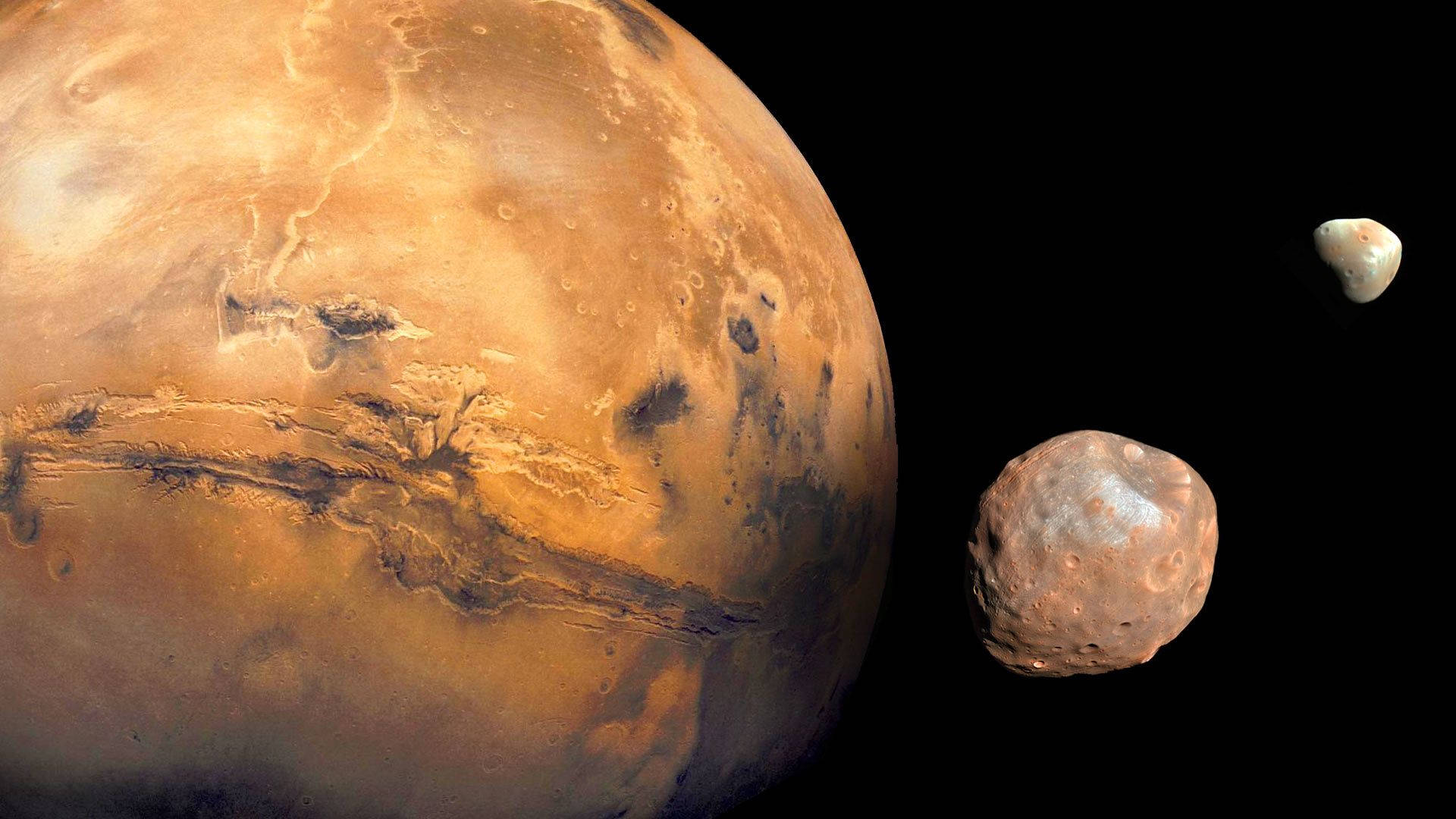Mars Phobos And Deimos Background