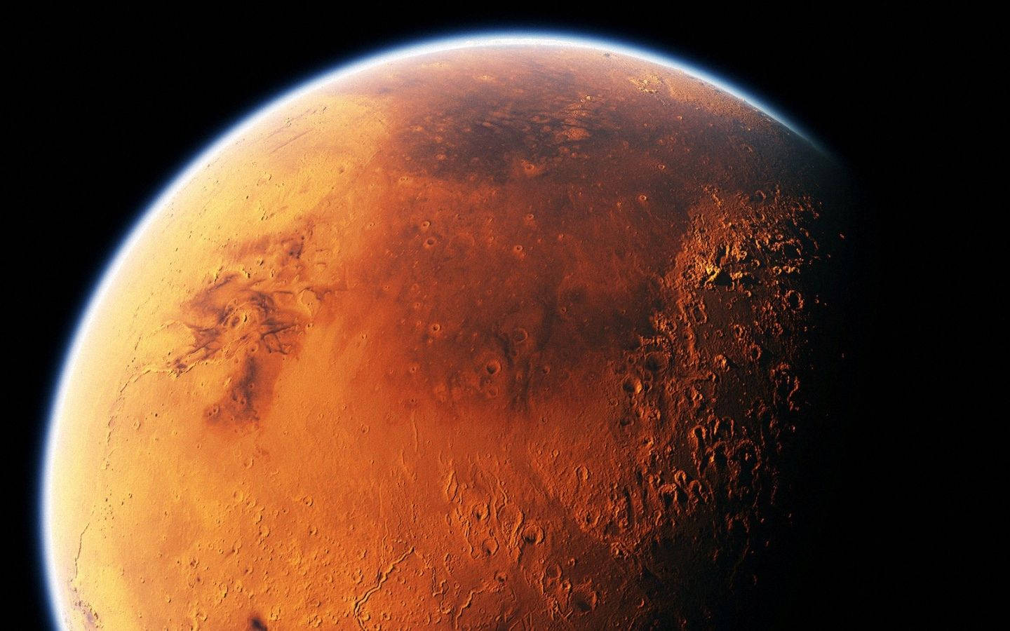 Mars Planet Surface Texture Background