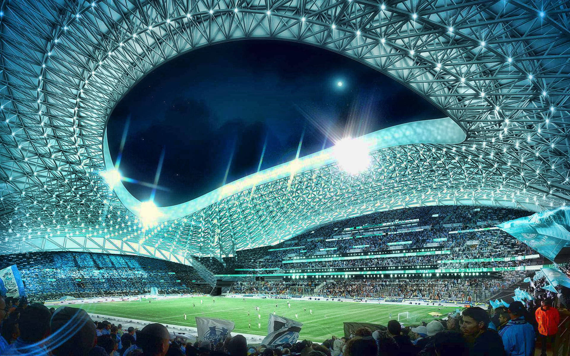 Marseille Football Stadium Background