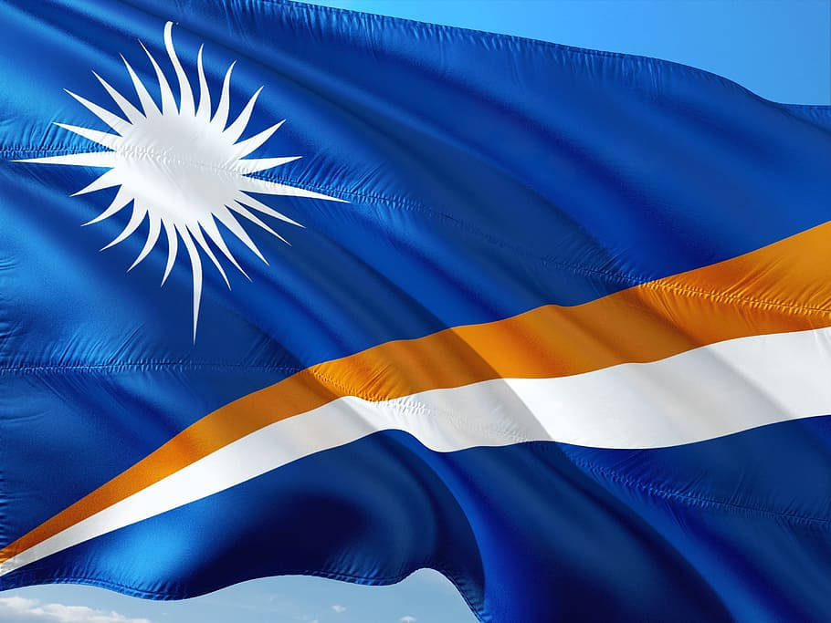 Marshall Islands Flag Close-up