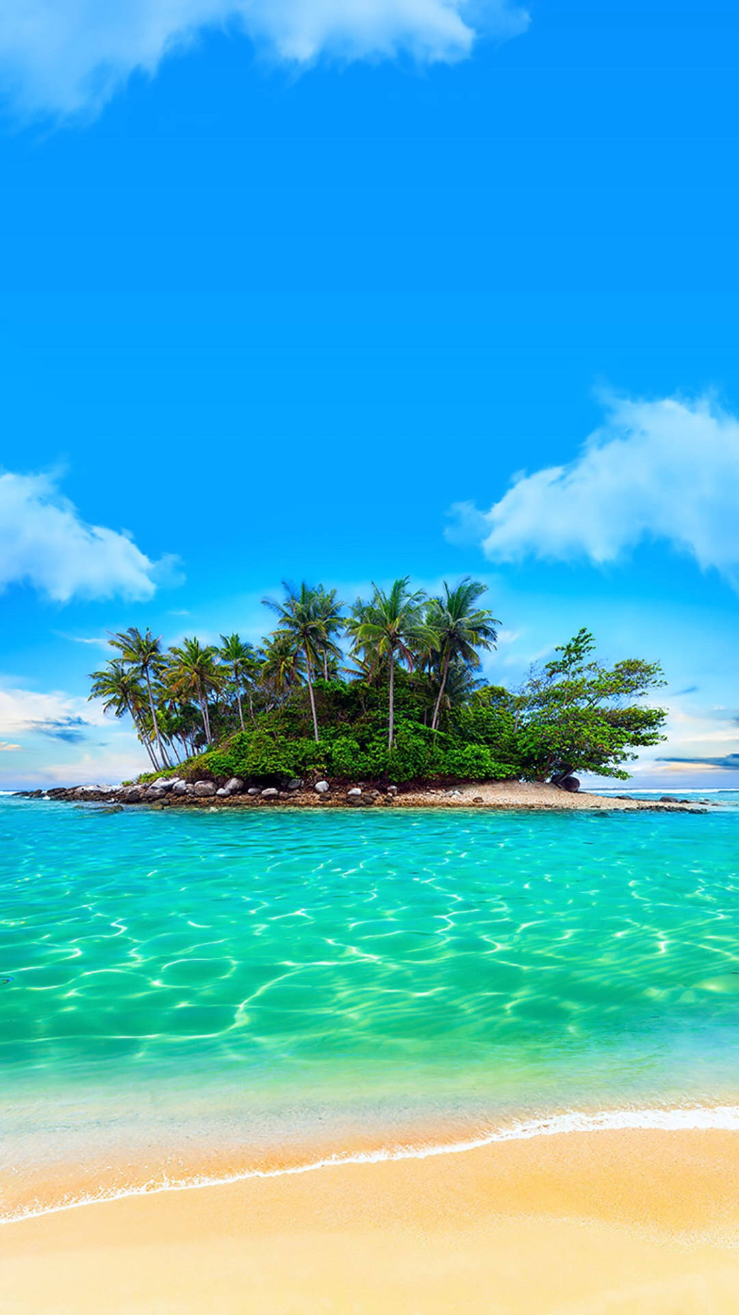 Marshall Islands Island Near Beach Background
