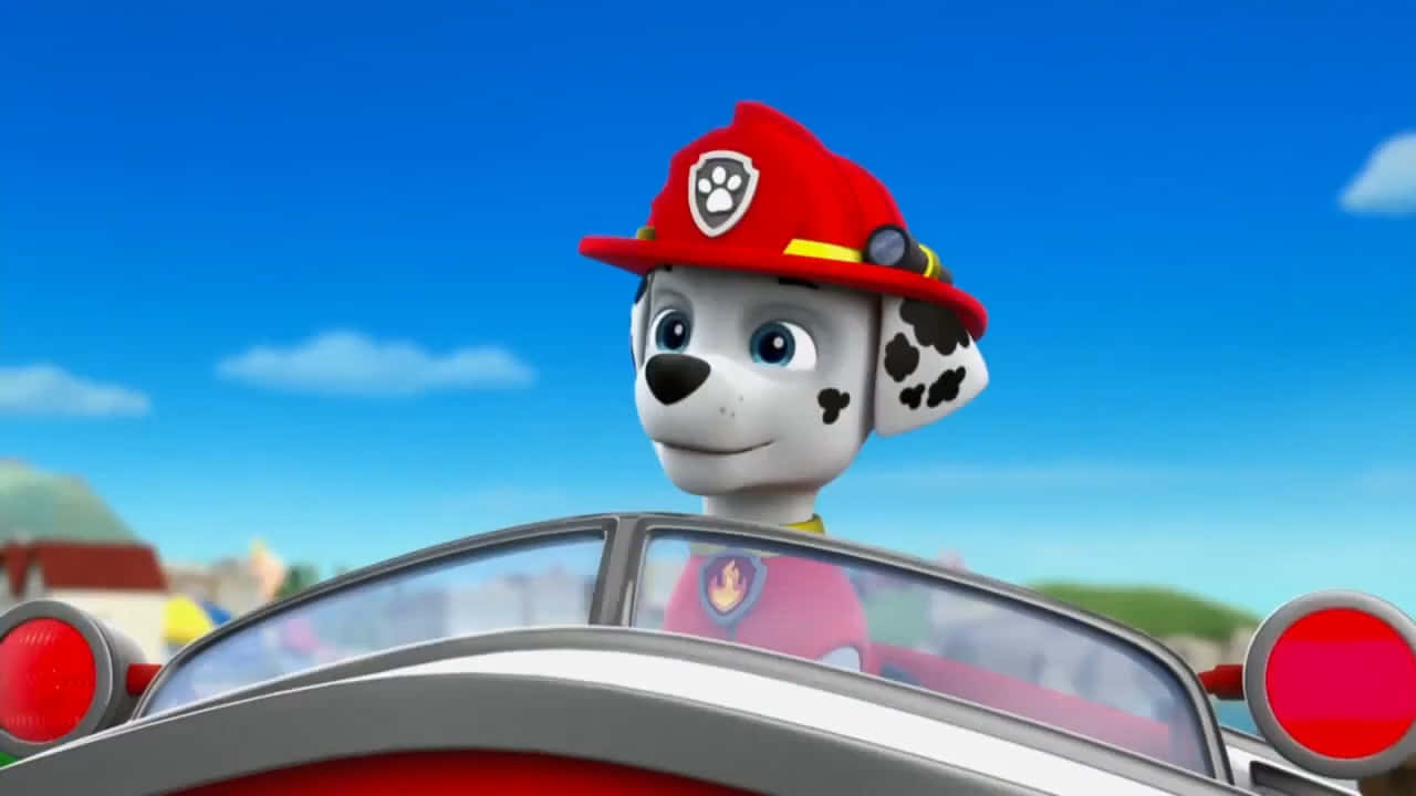 Marshall Paw Patrol Fire Pup On Duty Background
