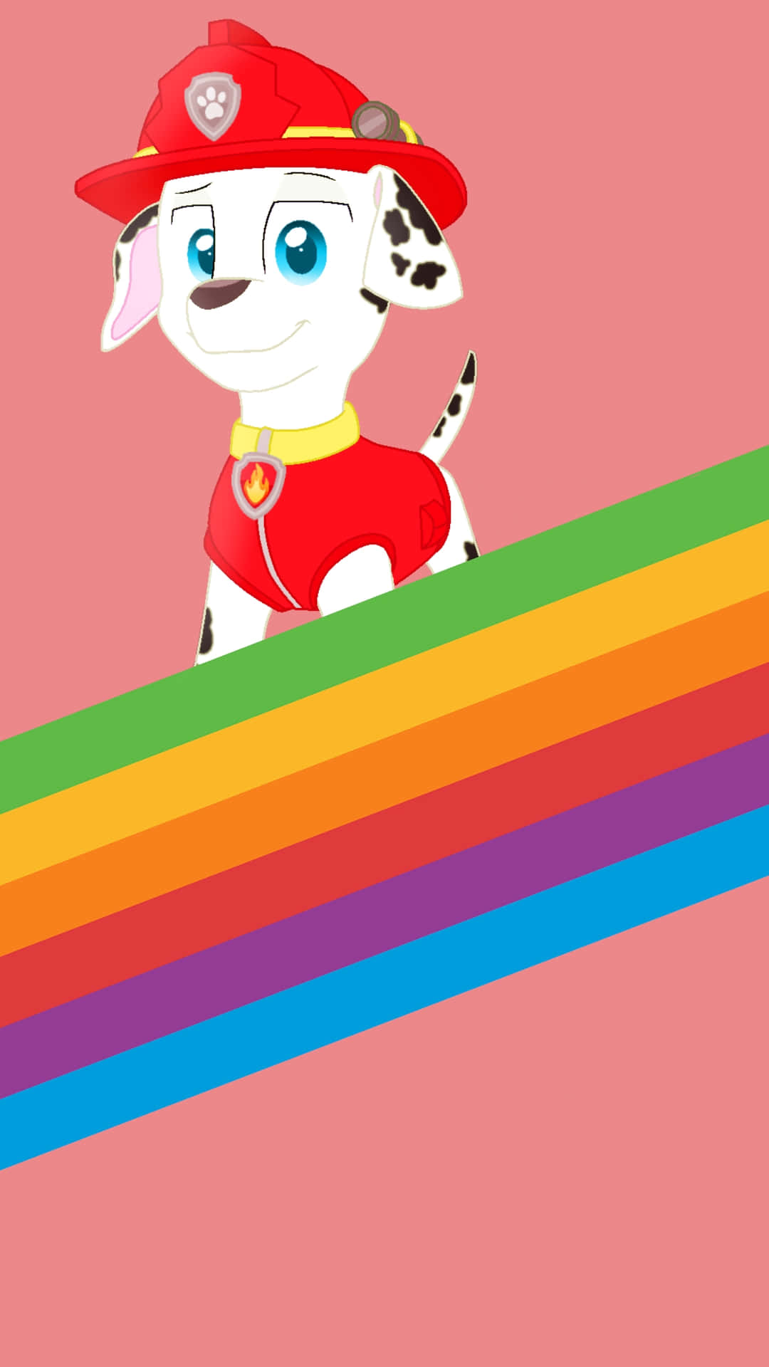 Marshall Paw Patrol Rainbow Background