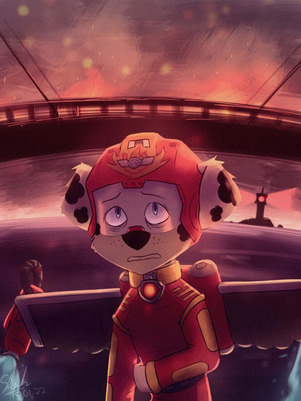 Marshall Paw Patrol Serious Moment Background