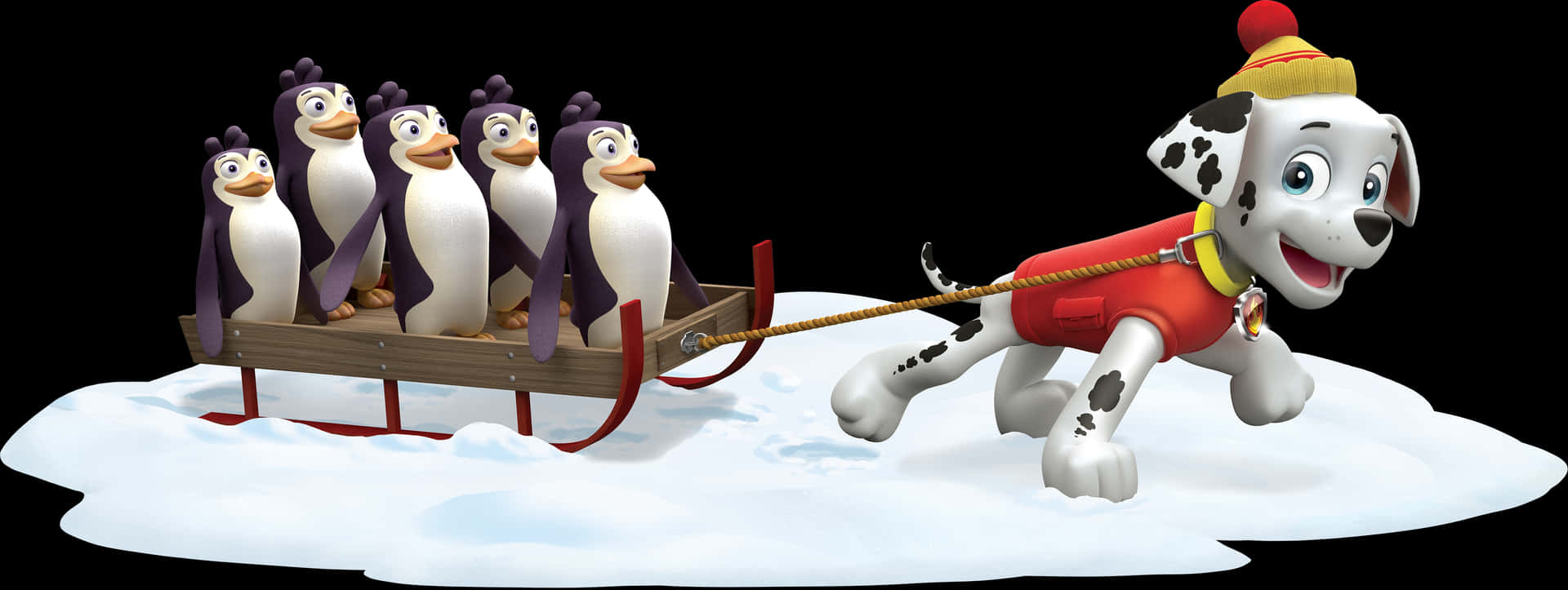 Marshall Paw Patrol Sled Rescue Background