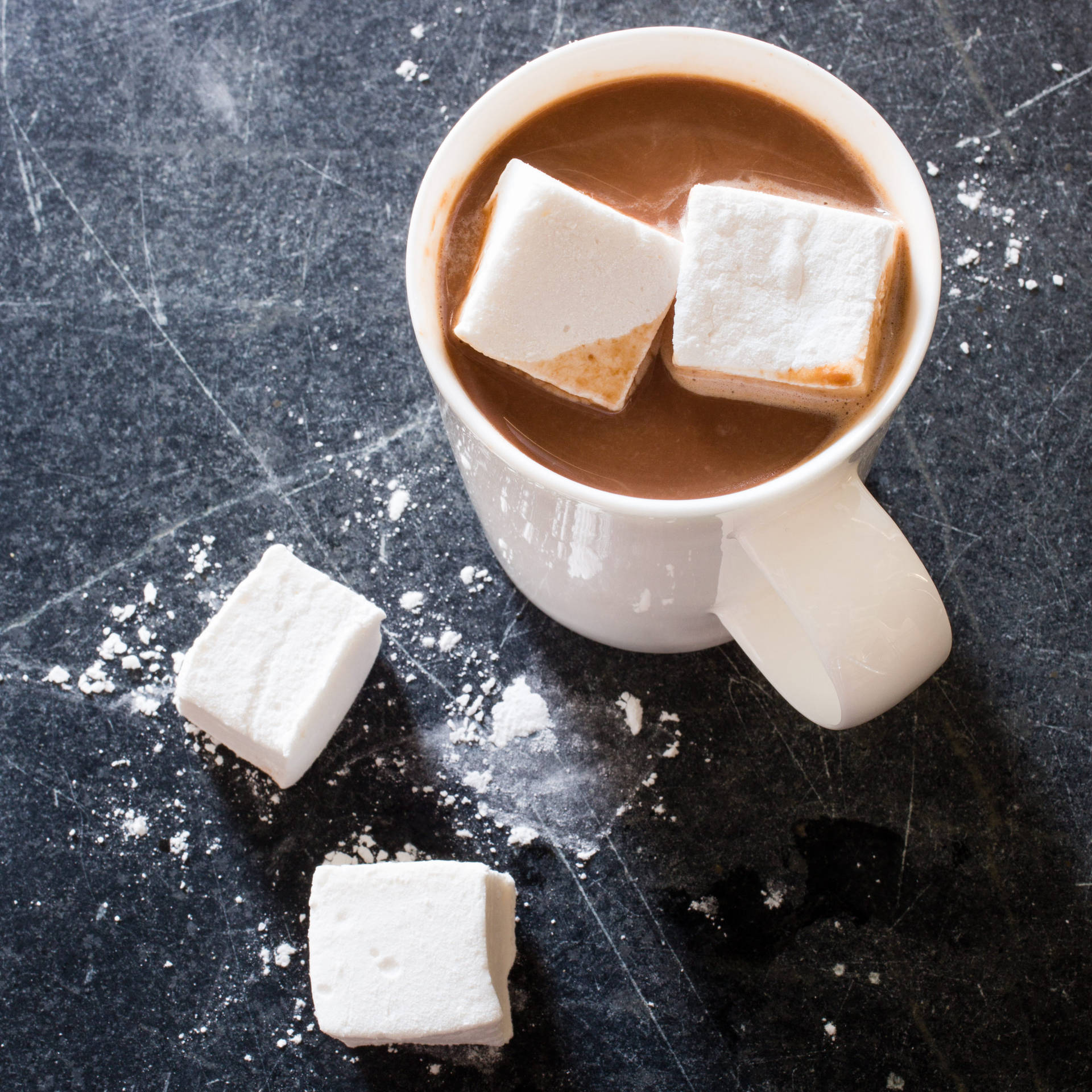 Marshmallow Chocolate Drink Background