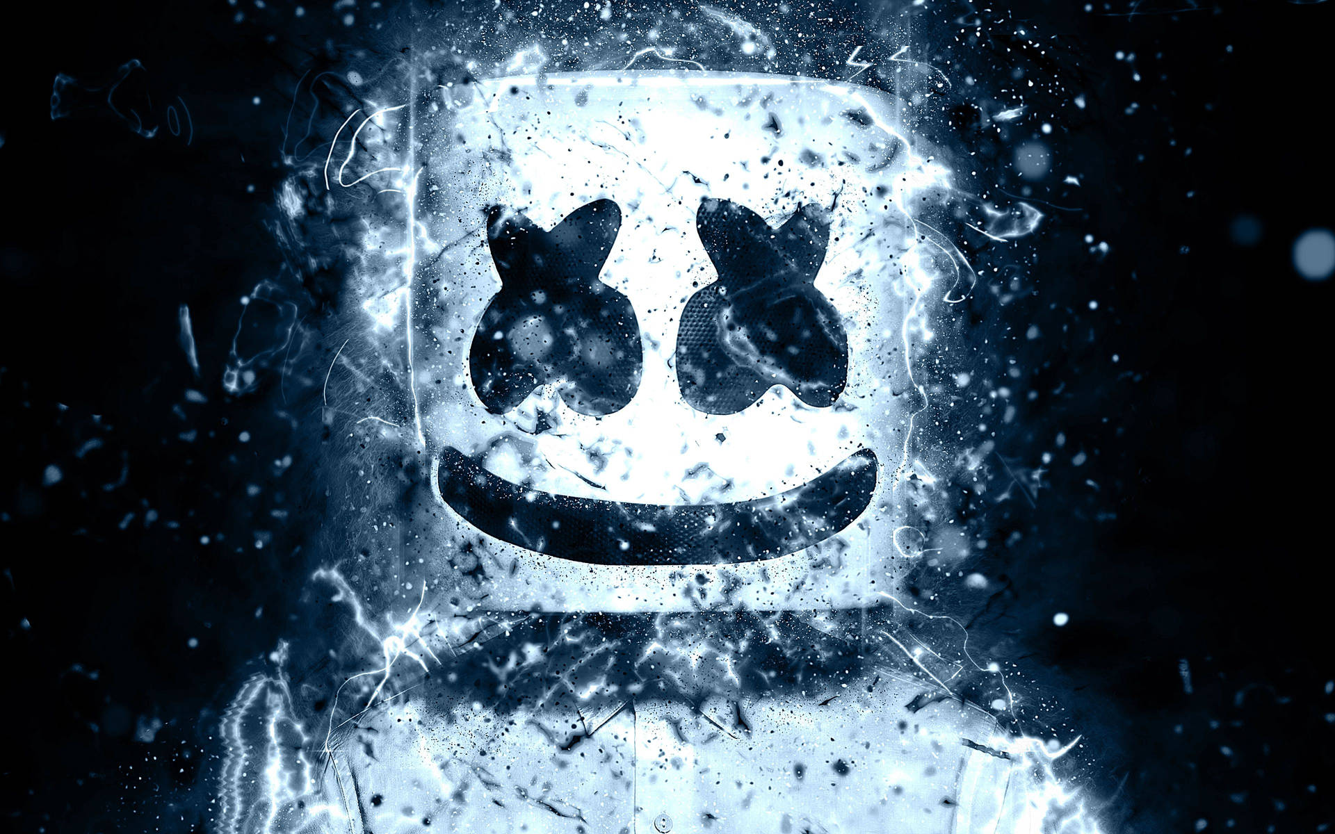 Marshmallow Dj Grungy Mask Background