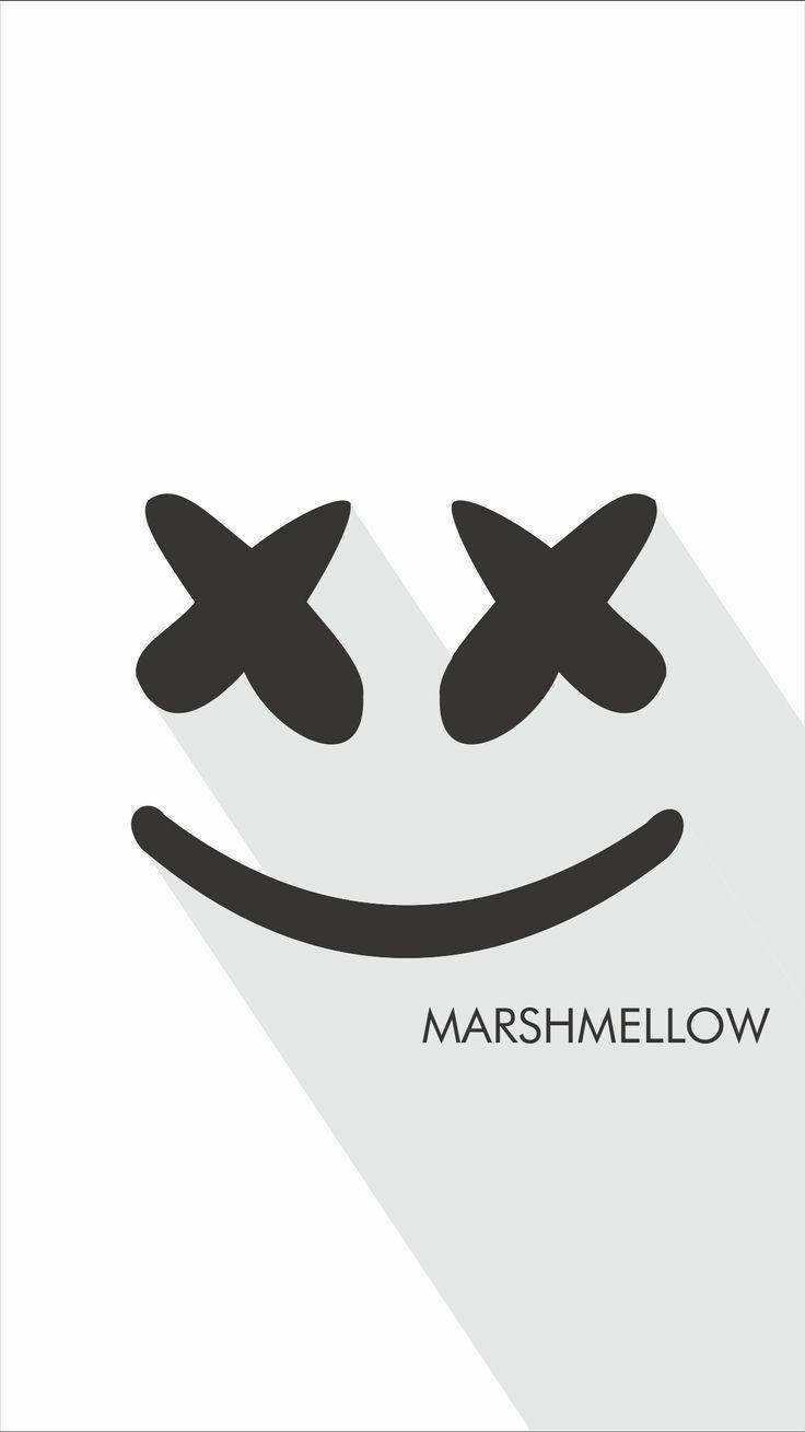 Marshmallow Dj Iconic Mask Design Background