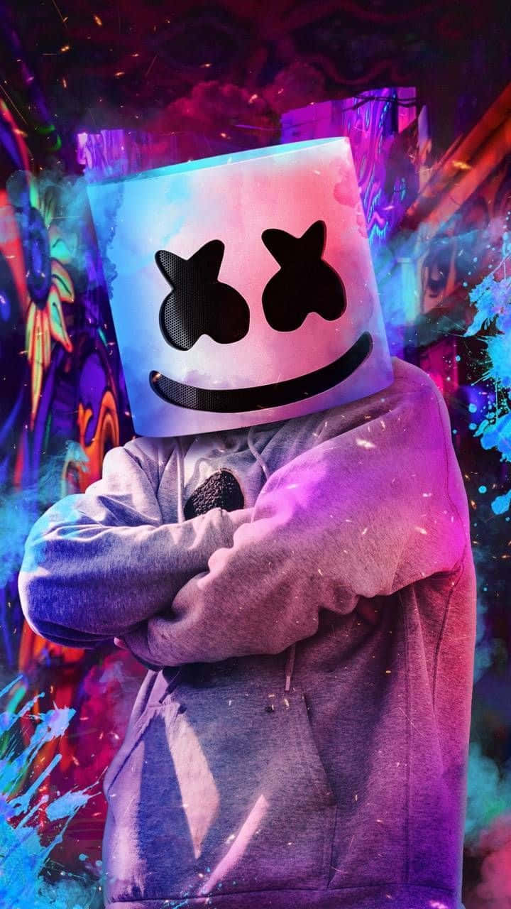 Marshmallow Head Of Marshmello Phone Background