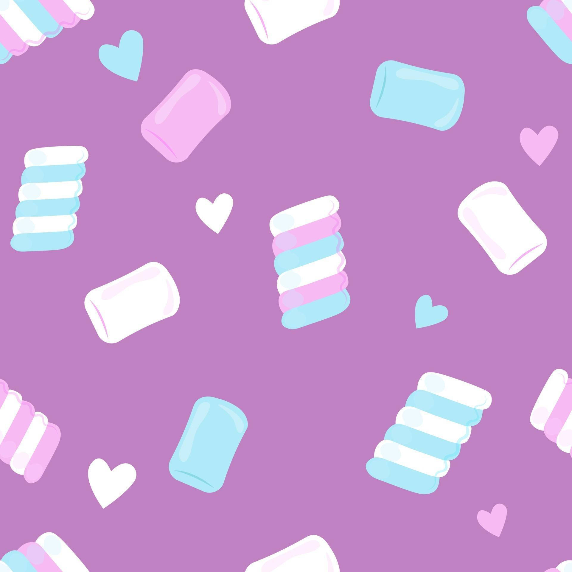 Marshmallow Purple Pattern Background