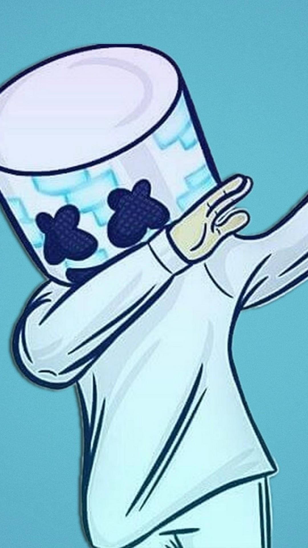 Marshmello Iphone Dab Gesture Art Background
